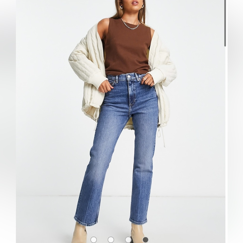 & other stories mood cut cotton medium wash jeans
